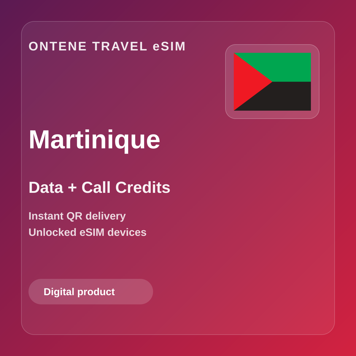 Ontene MQ travel eSIM cover