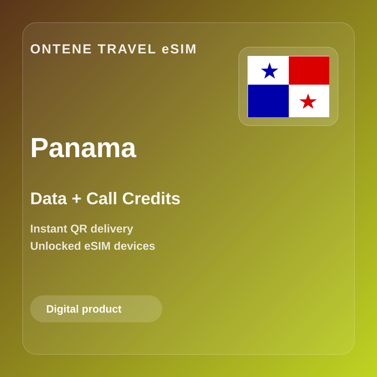 Ontene PA travel eSIM cover