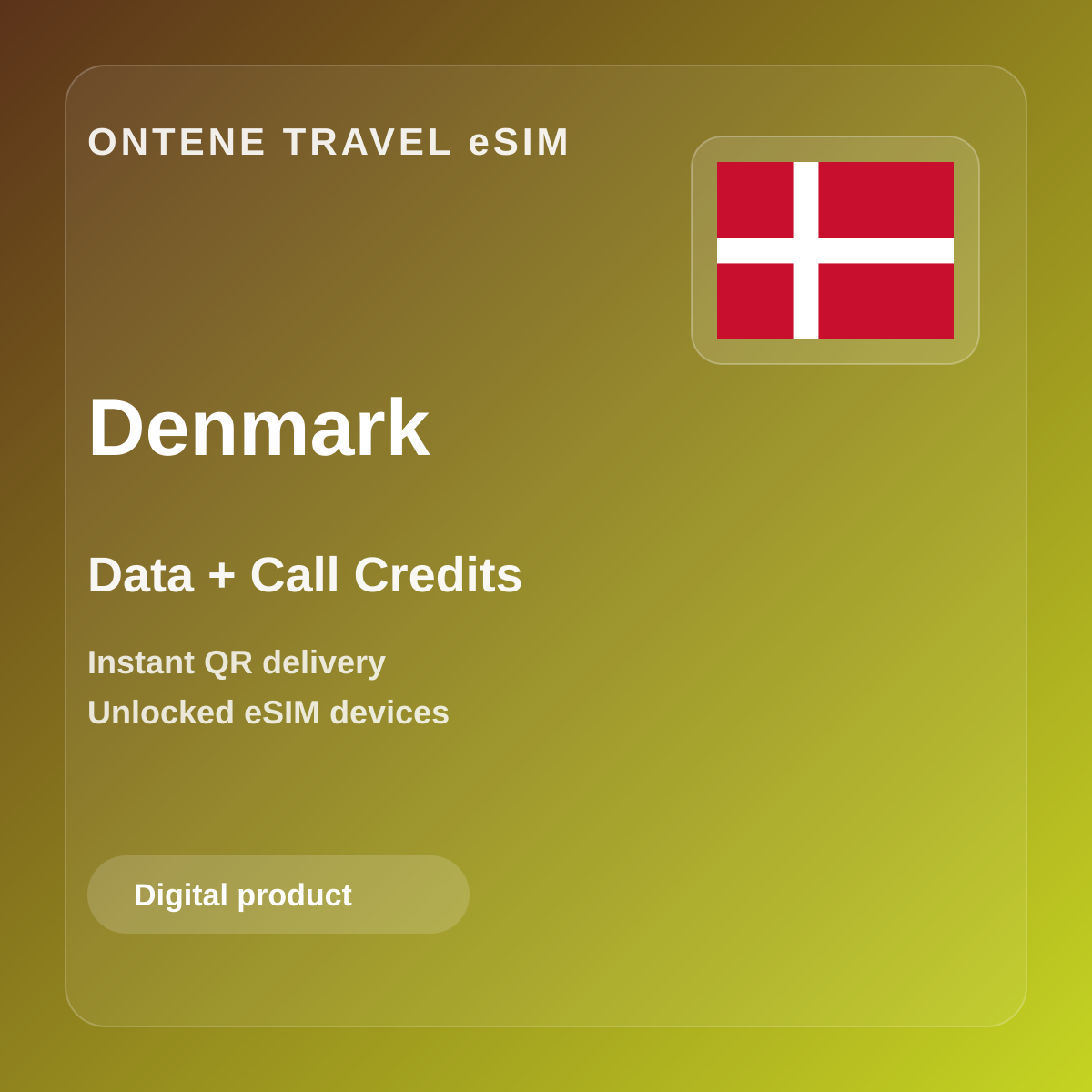 Ontene DK travel eSIM cover