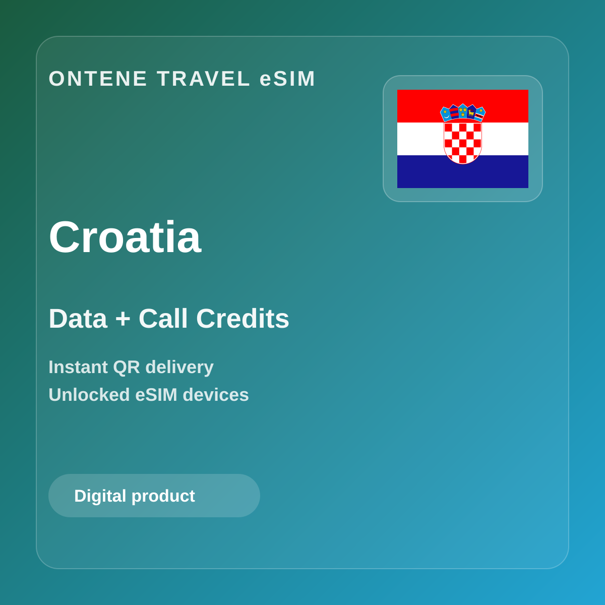 Ontene HR travel eSIM cover