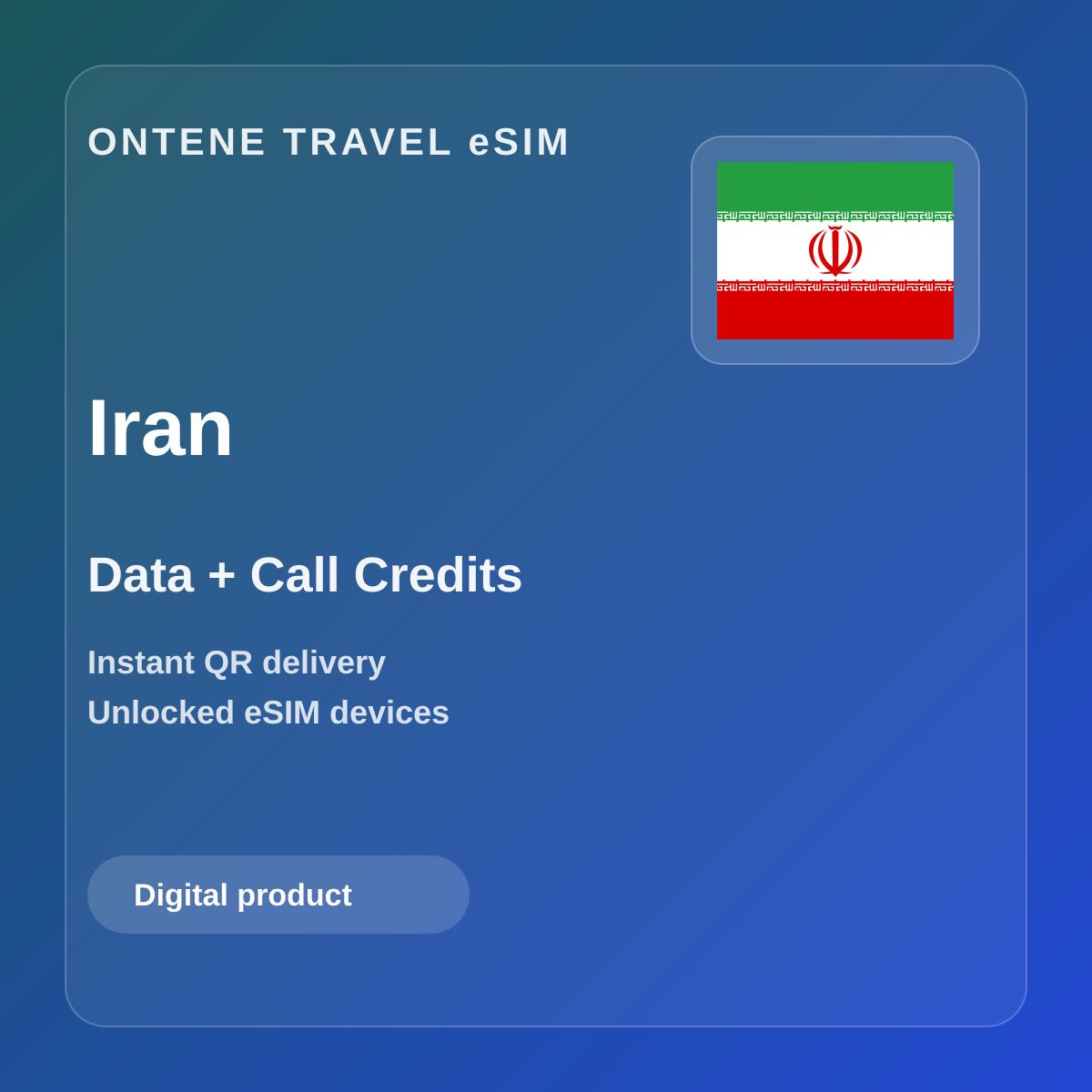 Ontene IR travel eSIM cover