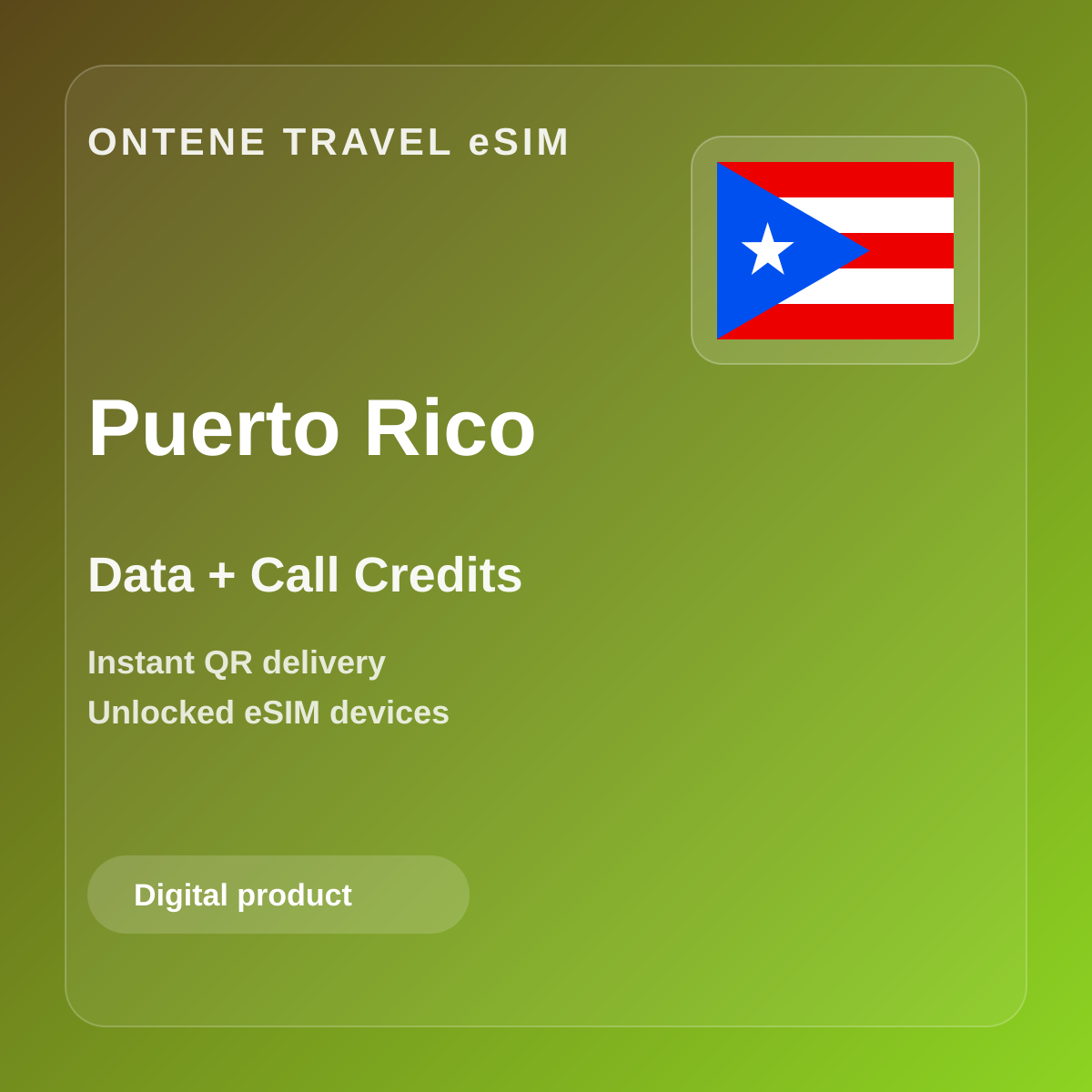 Ontene PR travel eSIM cover