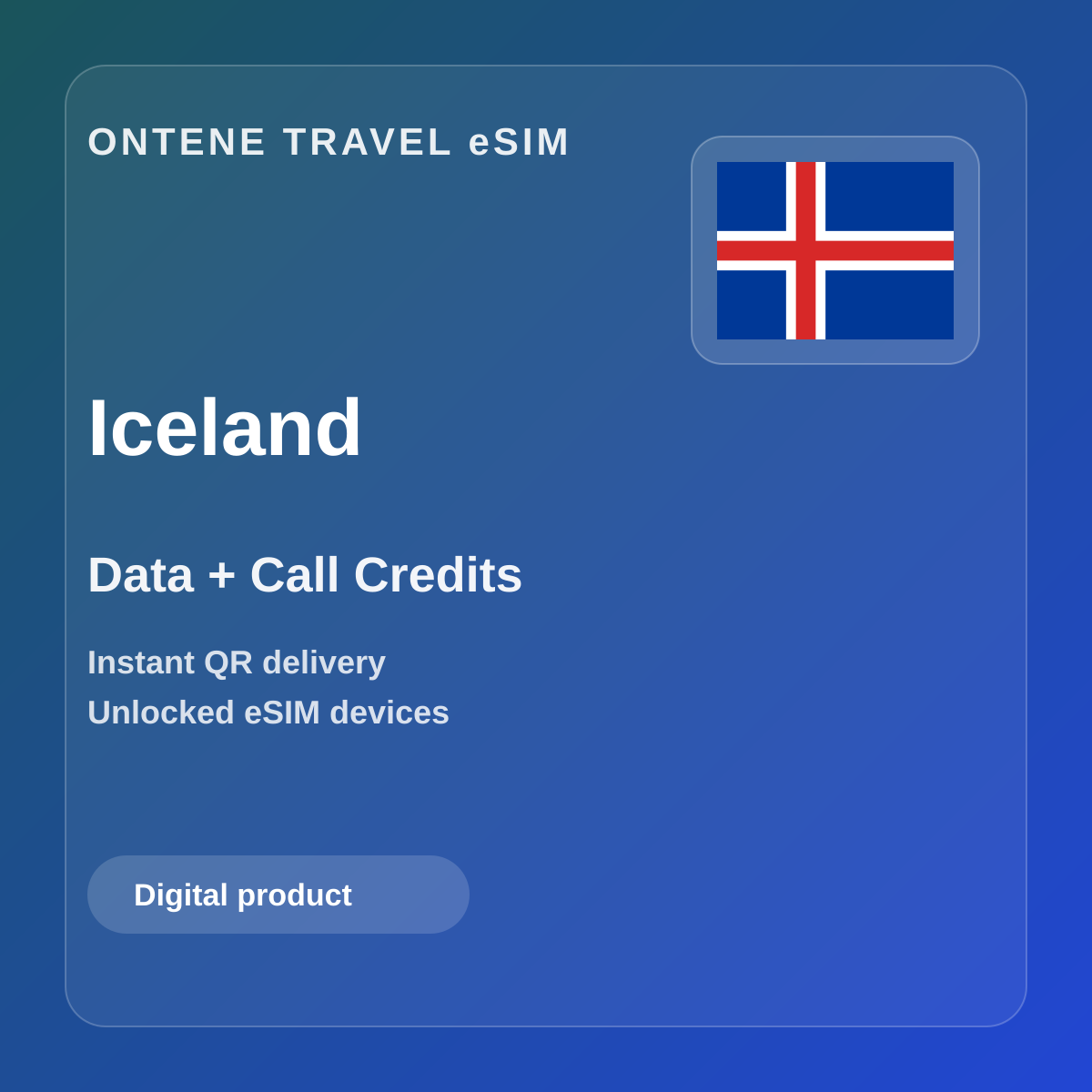 Ontene IS travel eSIM cover