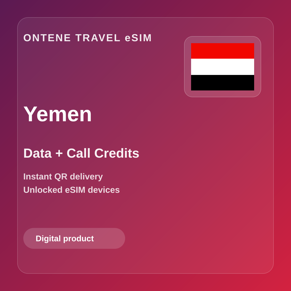 Ontene YE travel eSIM cover