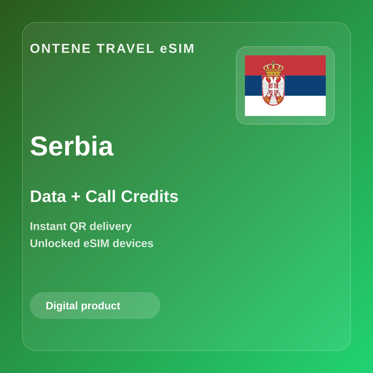 Ontene RS travel eSIM cover