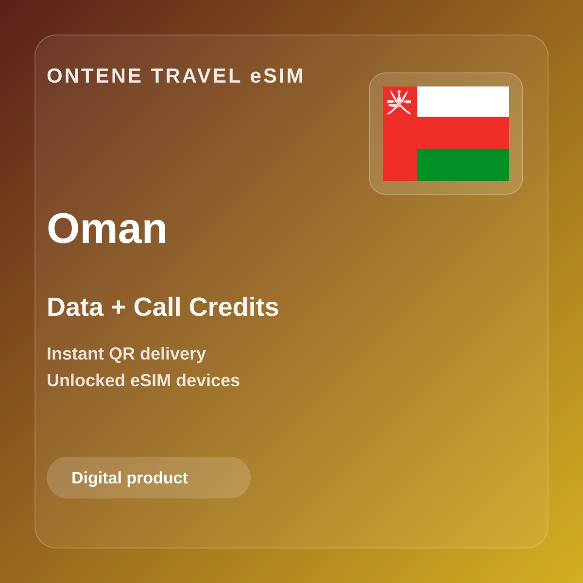 Ontene OM travel eSIM cover