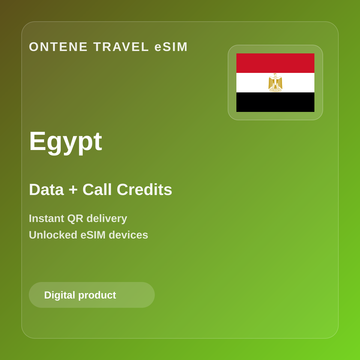 Ontene EG travel eSIM cover