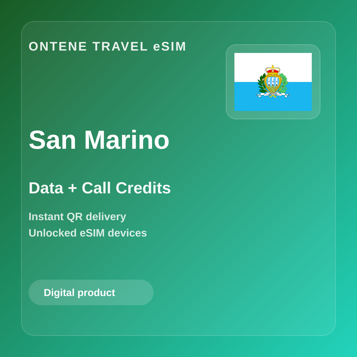 Ontene SM travel eSIM cover