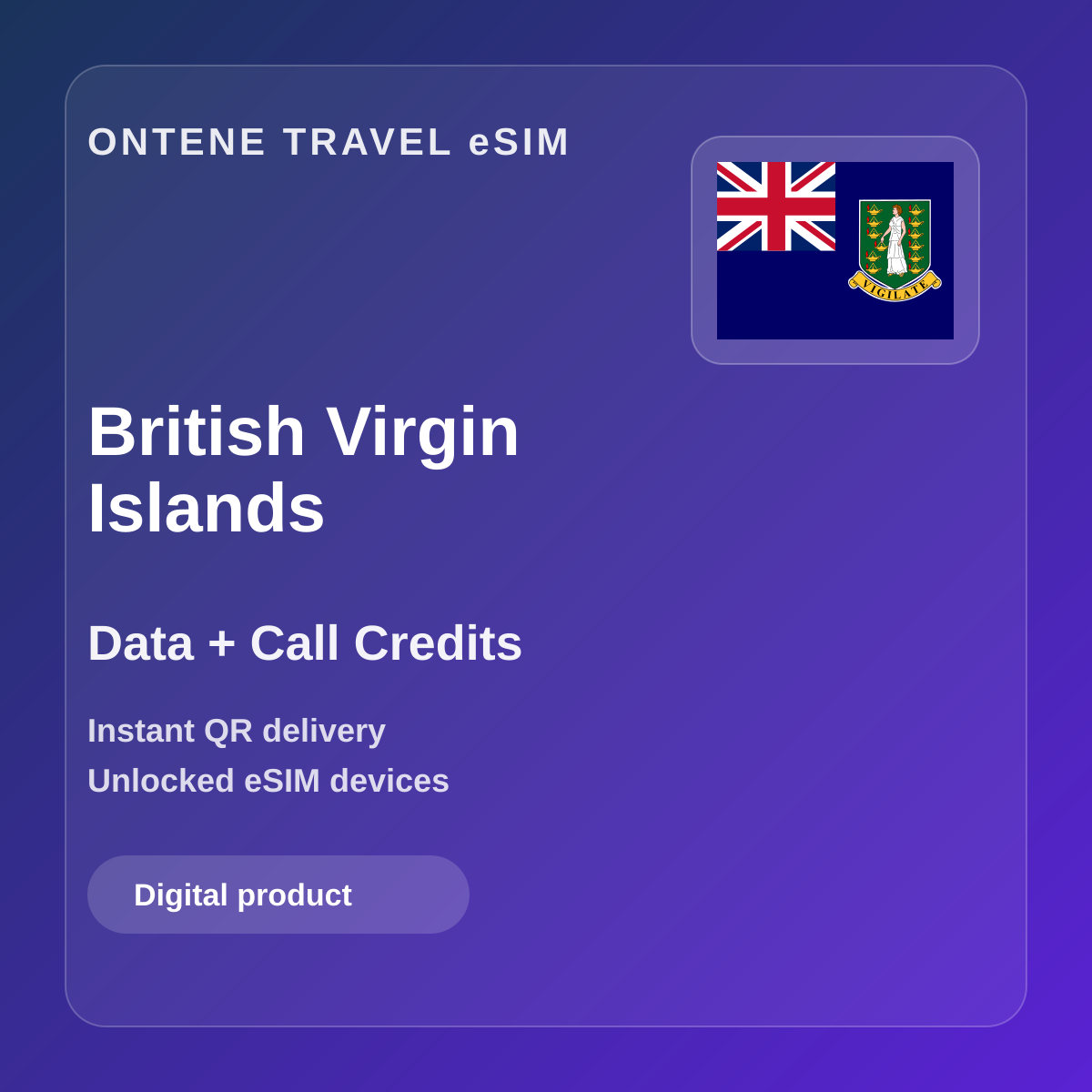 Ontene VG travel eSIM cover