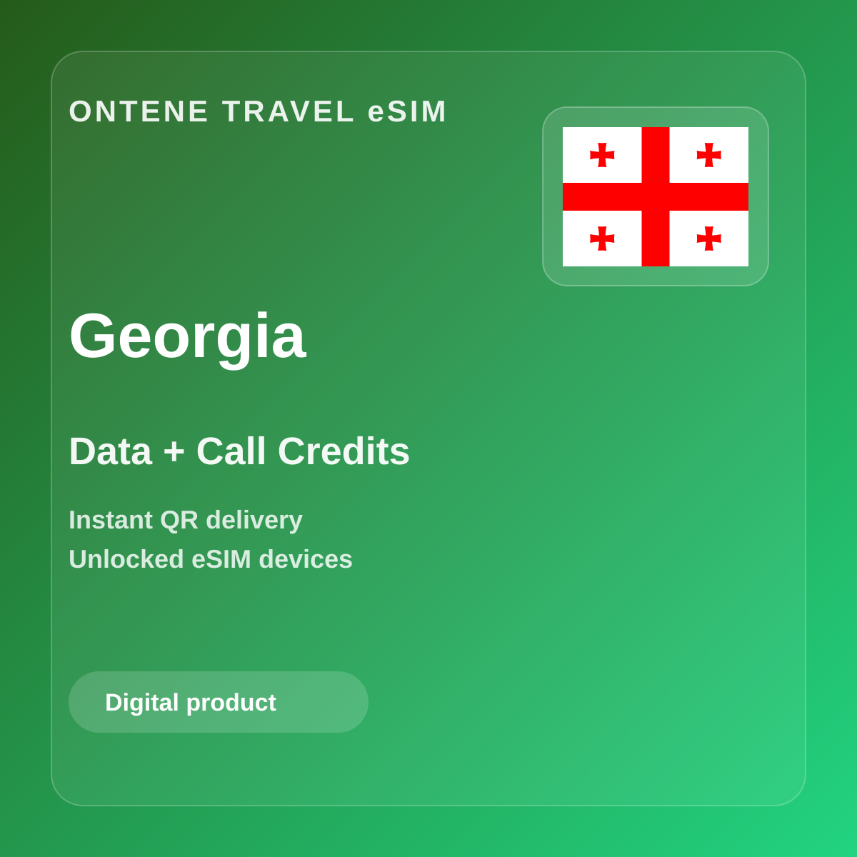 Ontene GE travel eSIM cover