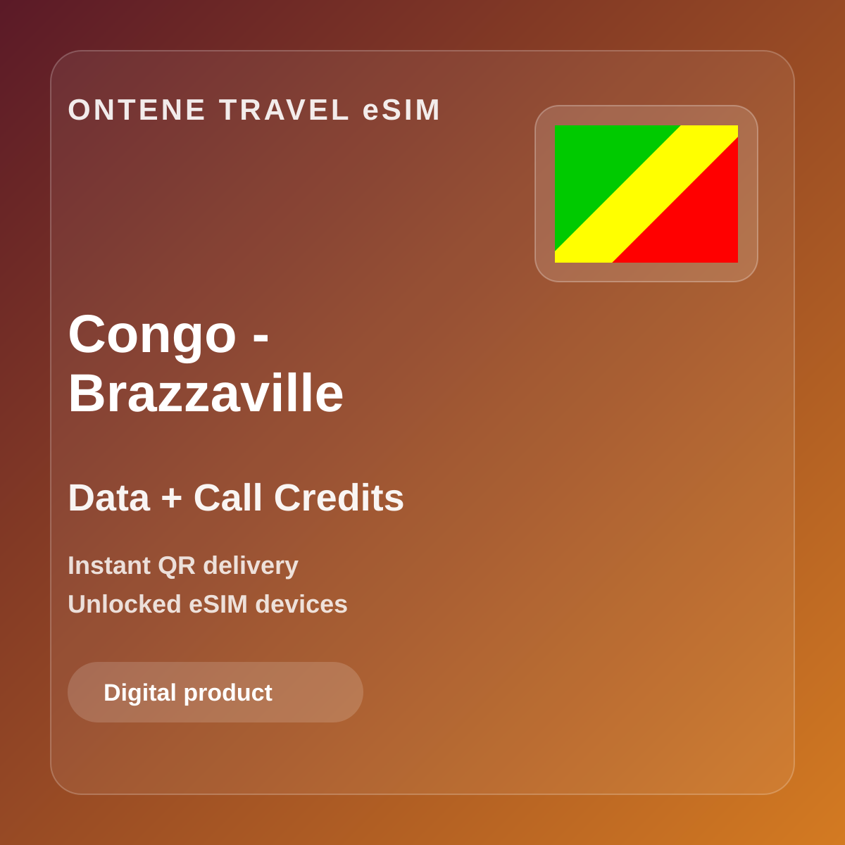 Ontene CG travel eSIM cover