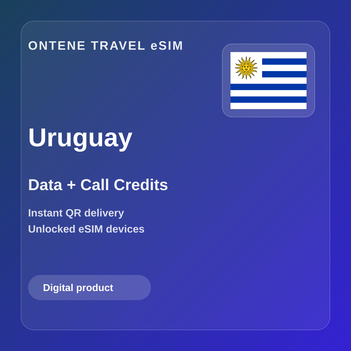 Ontene UY travel eSIM cover
