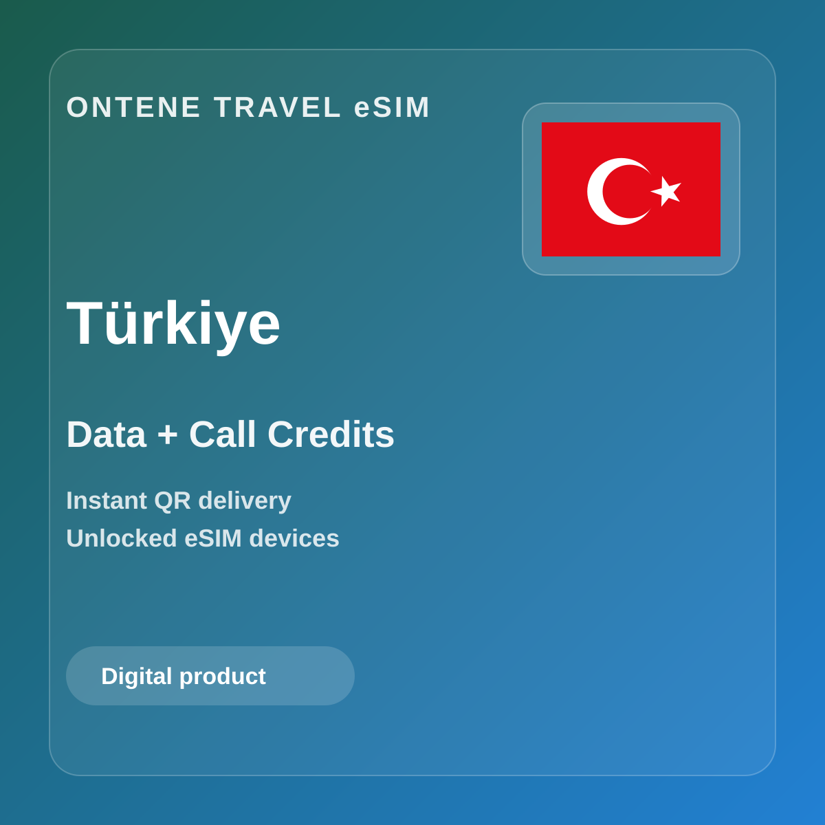 Ontene TR travel eSIM cover
