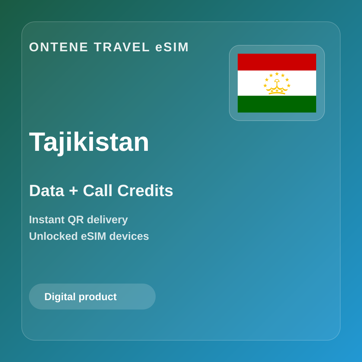Ontene TJ travel eSIM cover