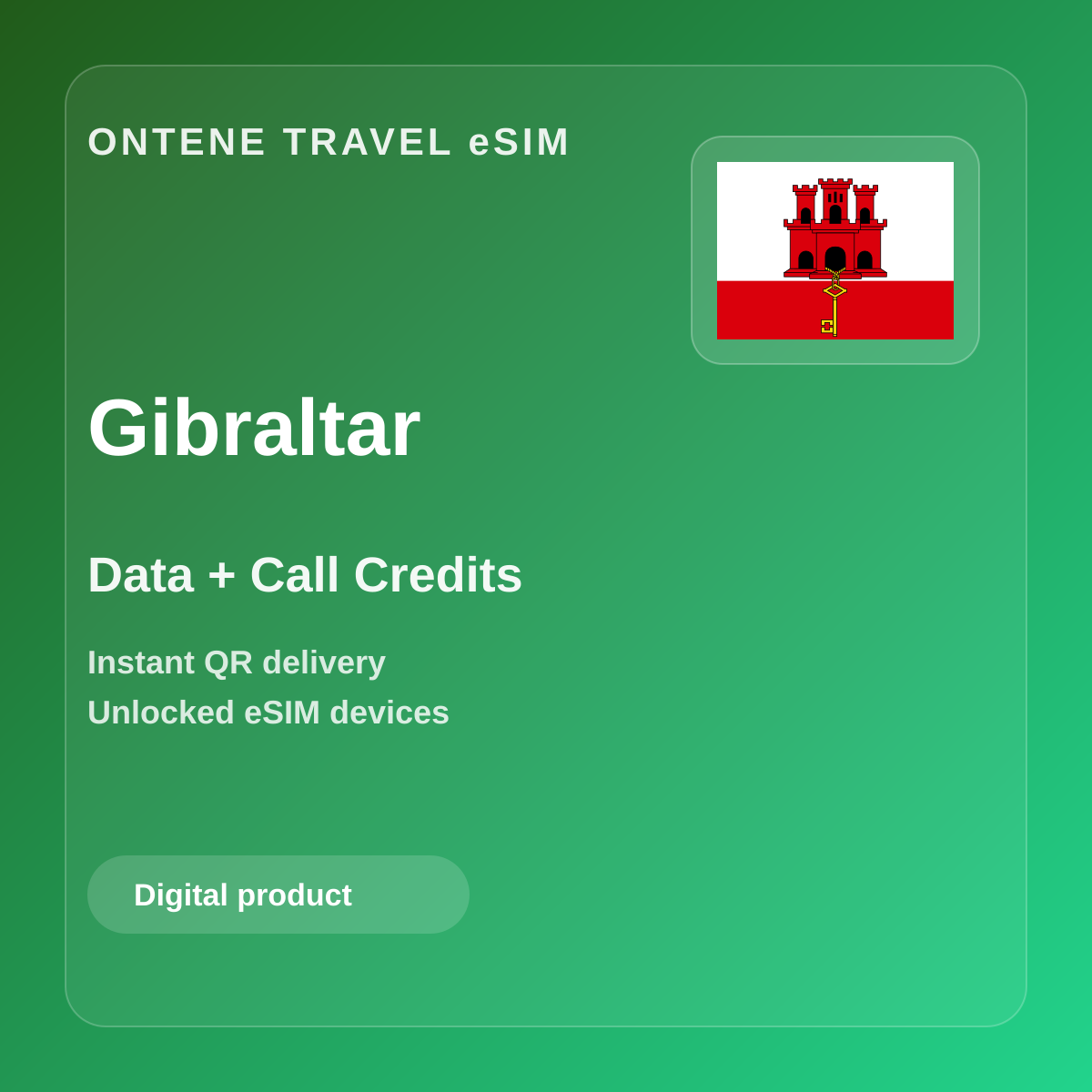 Ontene GI travel eSIM cover