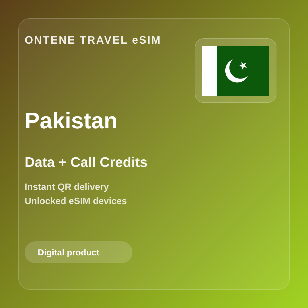 Ontene PK travel eSIM cover