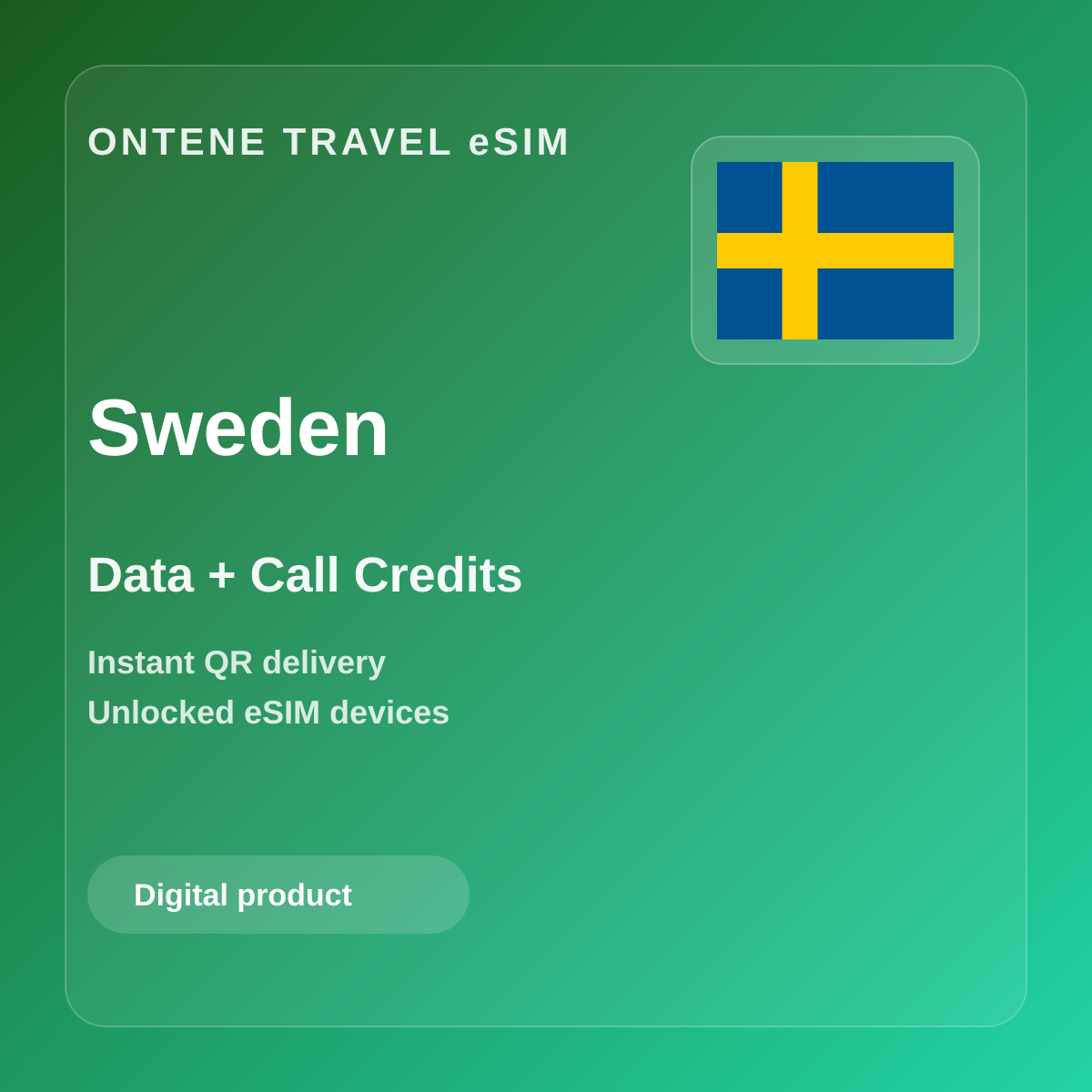 Ontene SE travel eSIM cover