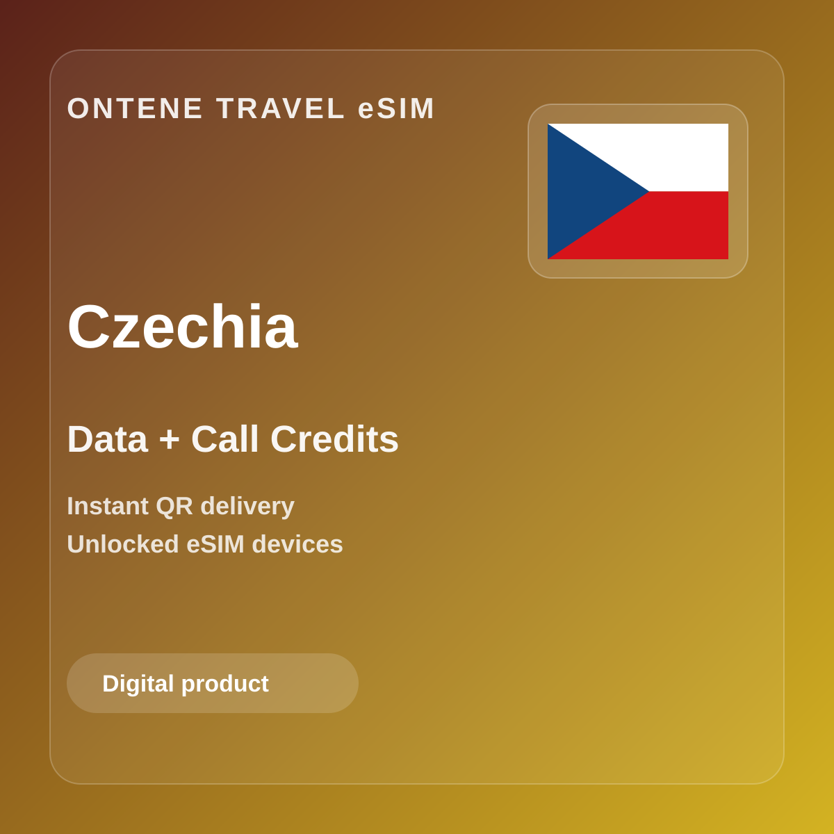 Ontene CZ travel eSIM cover