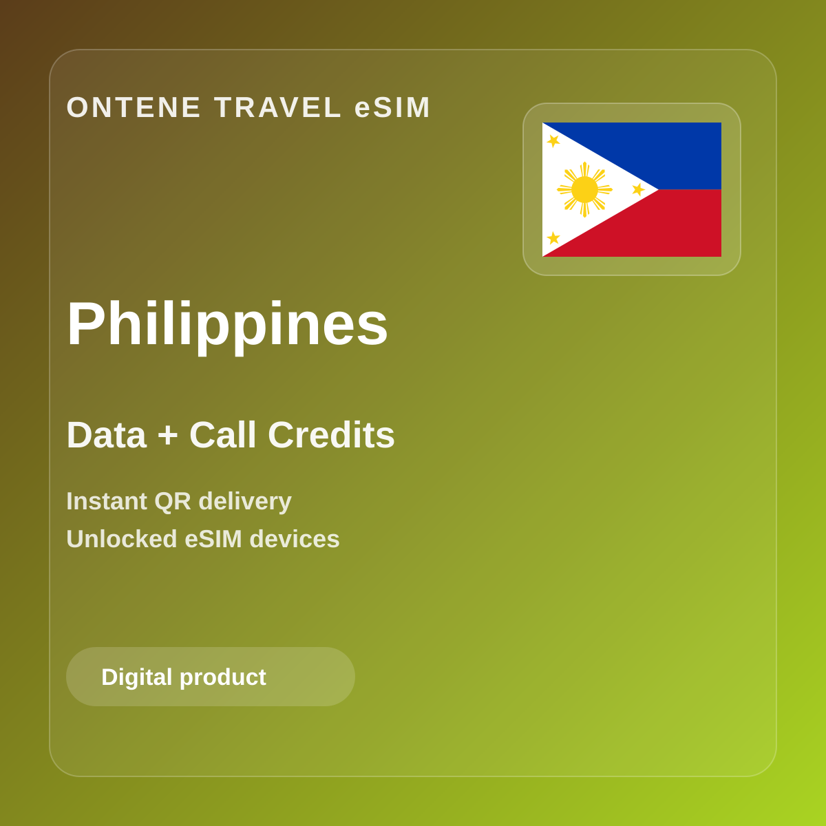 Ontene PH travel eSIM cover
