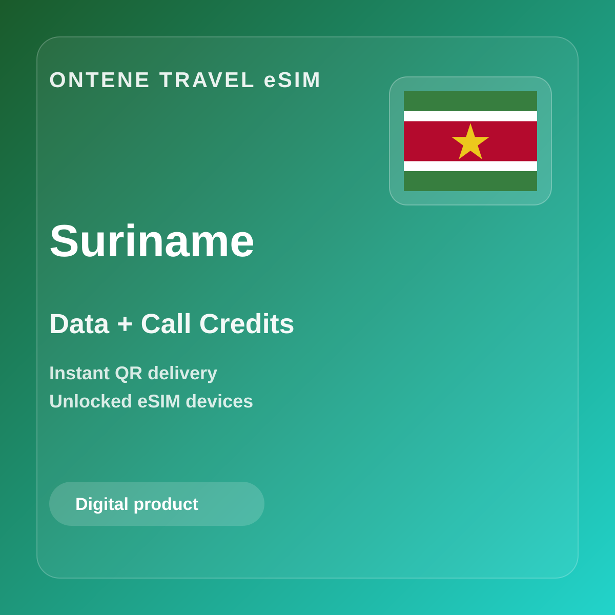 Ontene SR travel eSIM cover