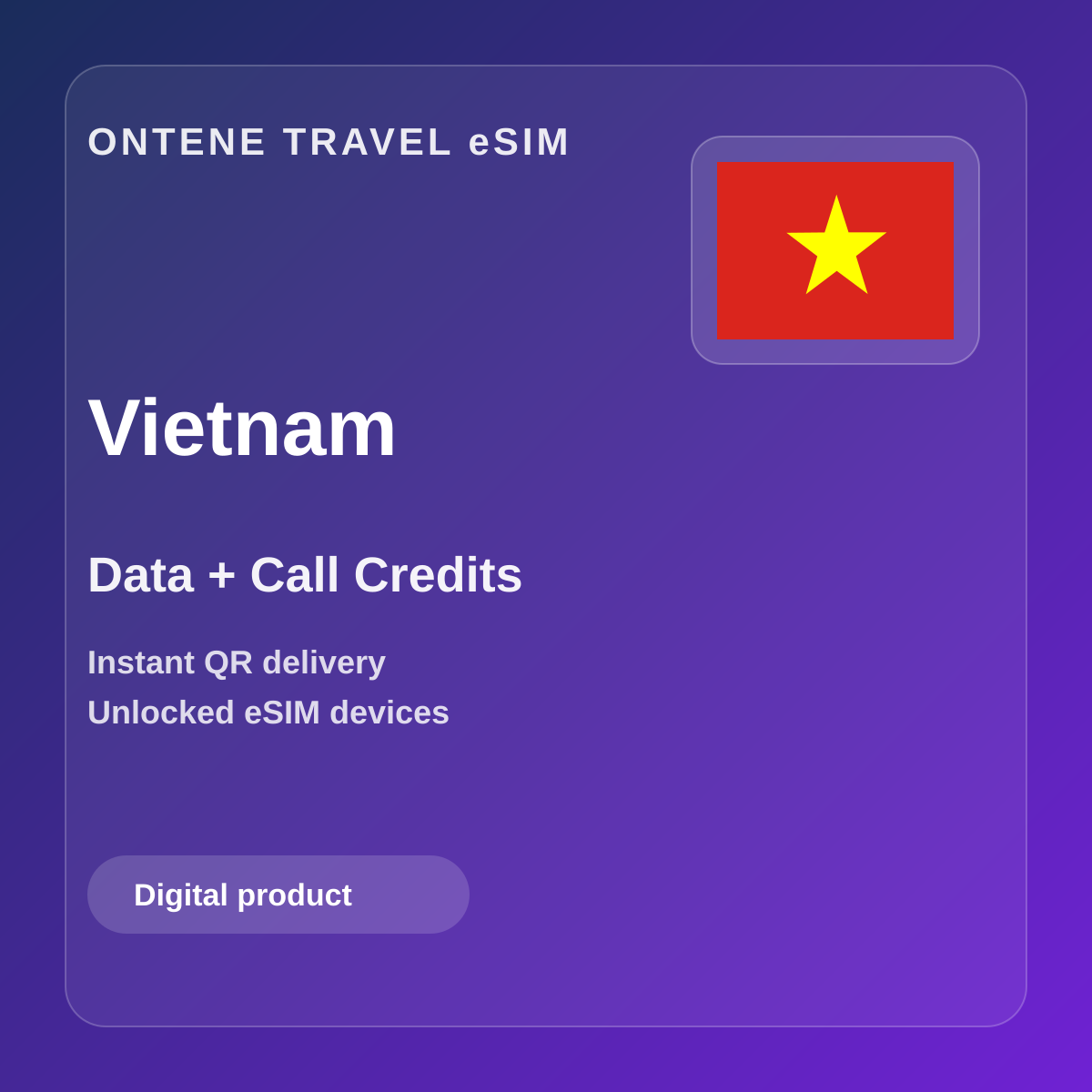 Ontene VN travel eSIM cover