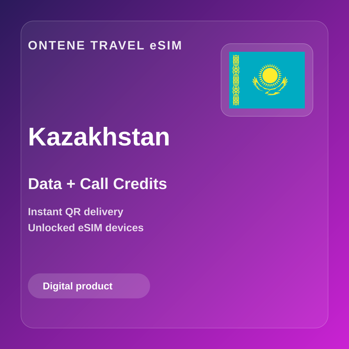 Ontene KZ travel eSIM cover