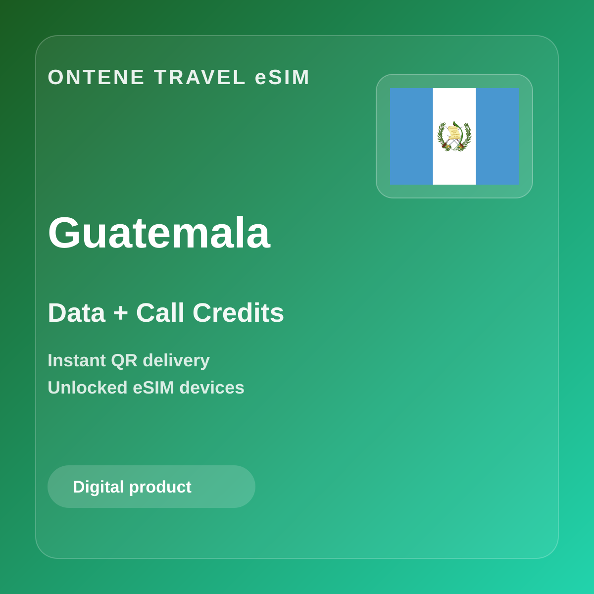 Ontene GT travel eSIM cover