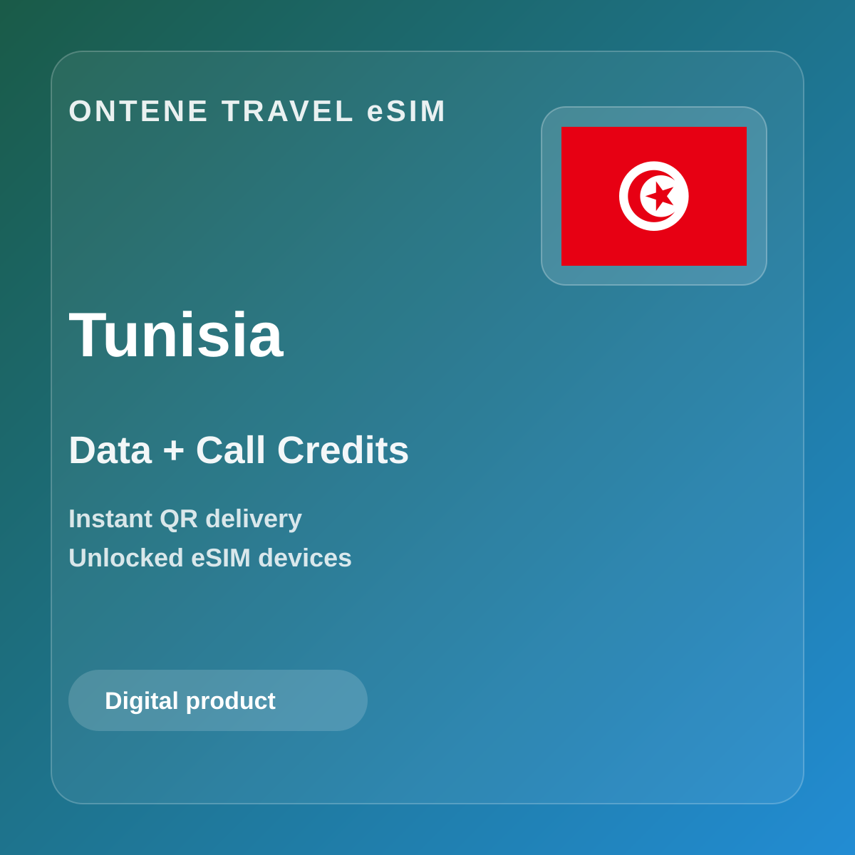 Ontene TN travel eSIM cover