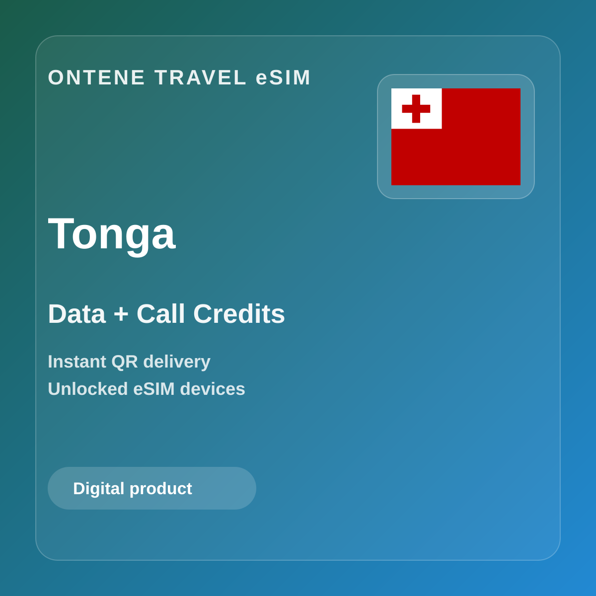 Ontene TO travel eSIM cover
