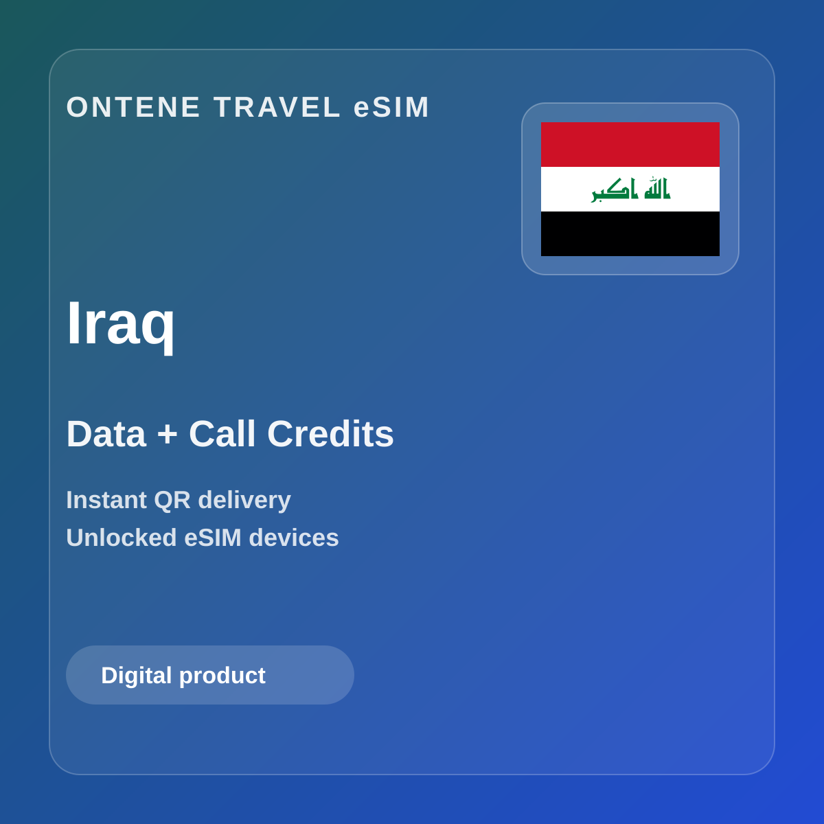 Ontene IQ travel eSIM cover