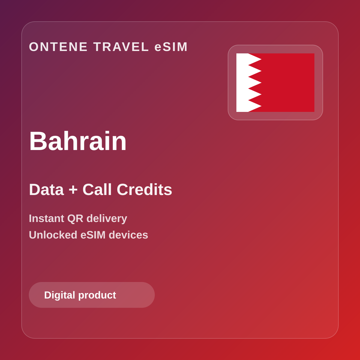 Ontene BH travel eSIM cover