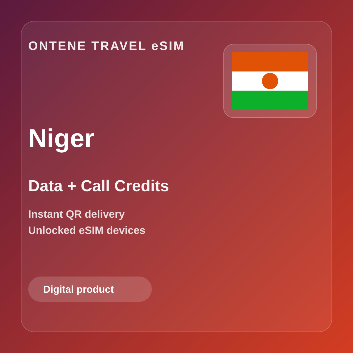 Ontene NE travel eSIM cover
