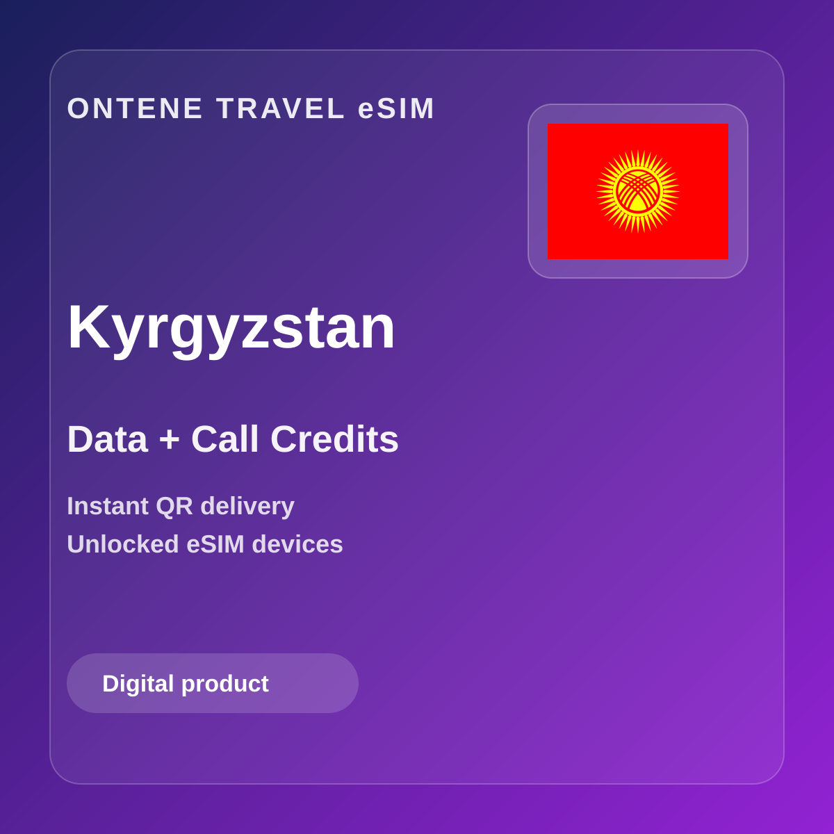 Ontene KG travel eSIM cover