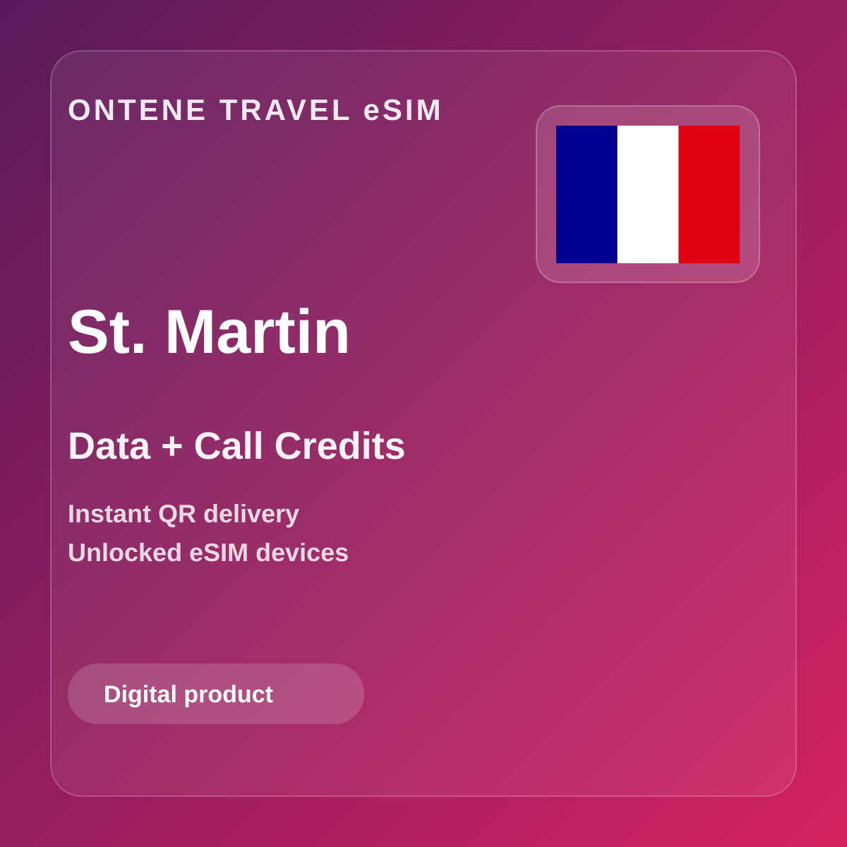Ontene MF travel eSIM cover