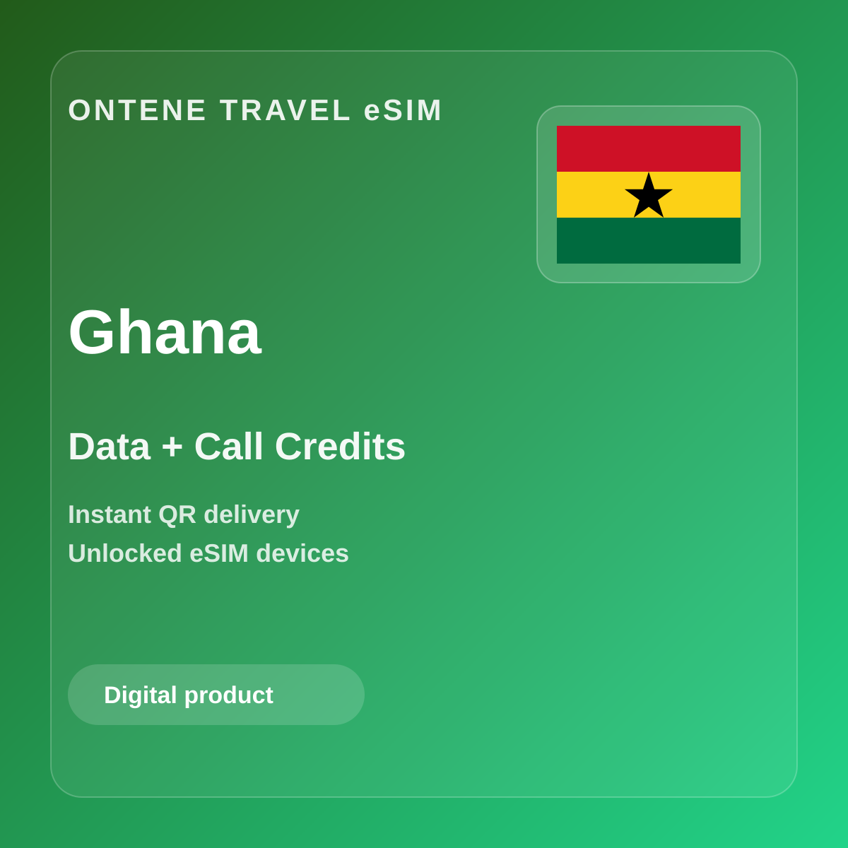 Ontene GH travel eSIM cover