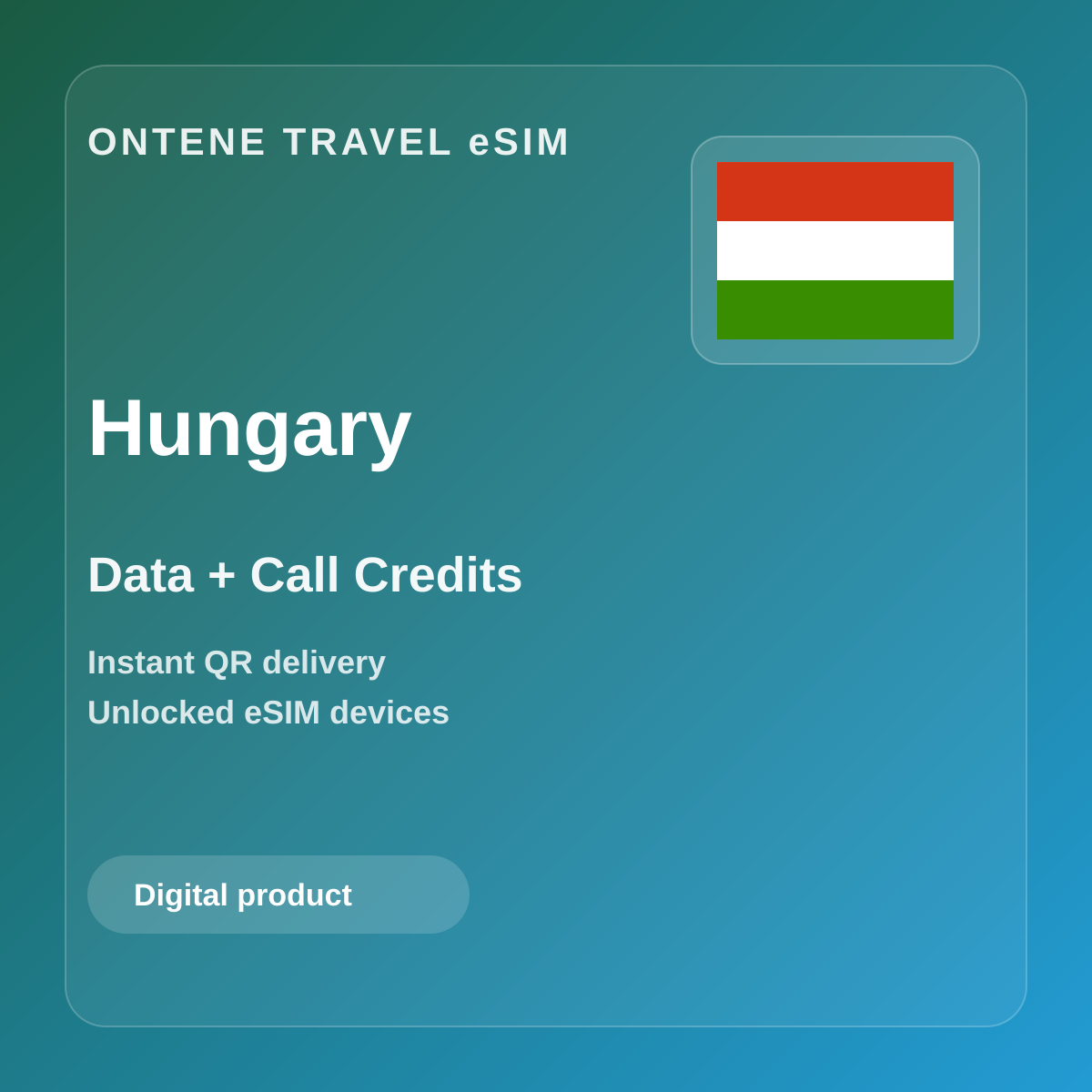 Ontene HU travel eSIM cover