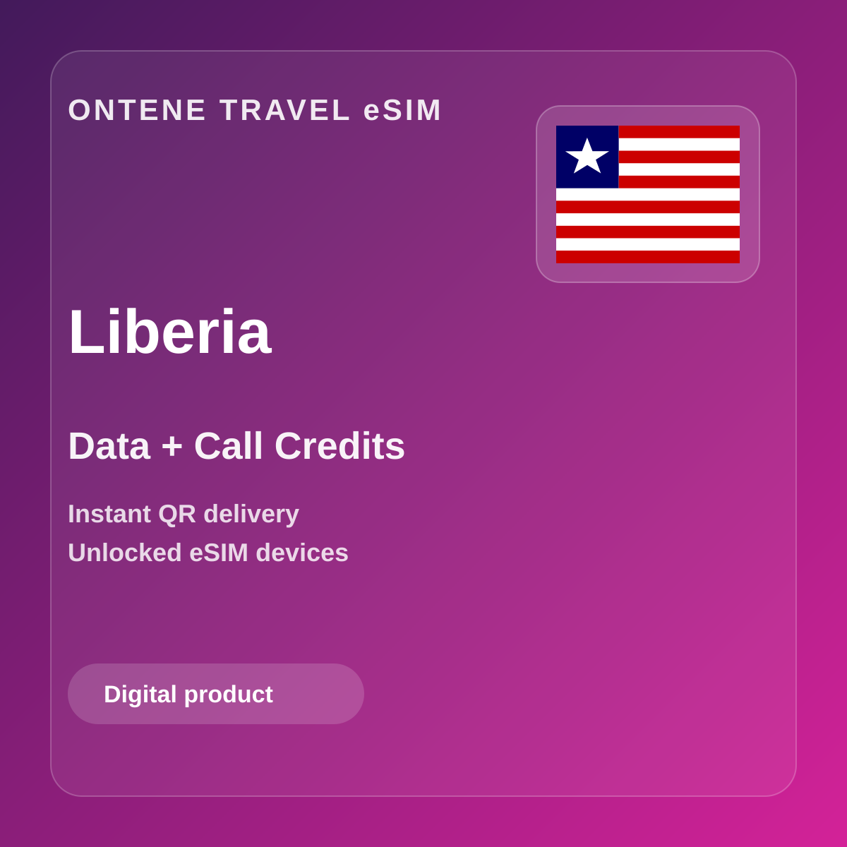 Ontene LR travel eSIM cover