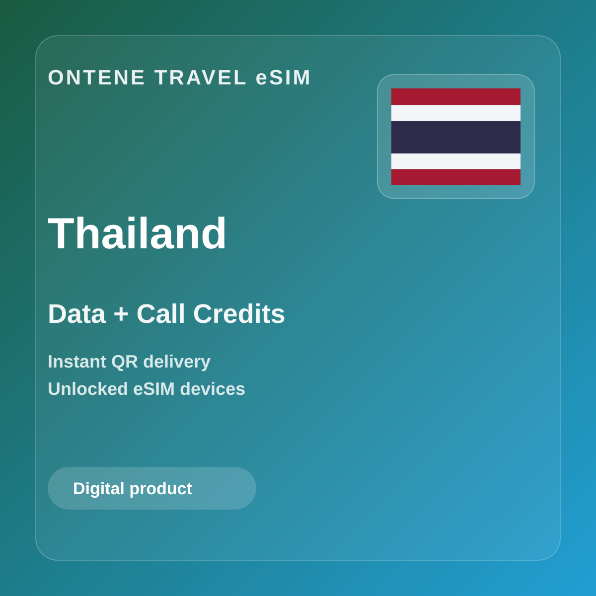 Ontene TH travel eSIM cover