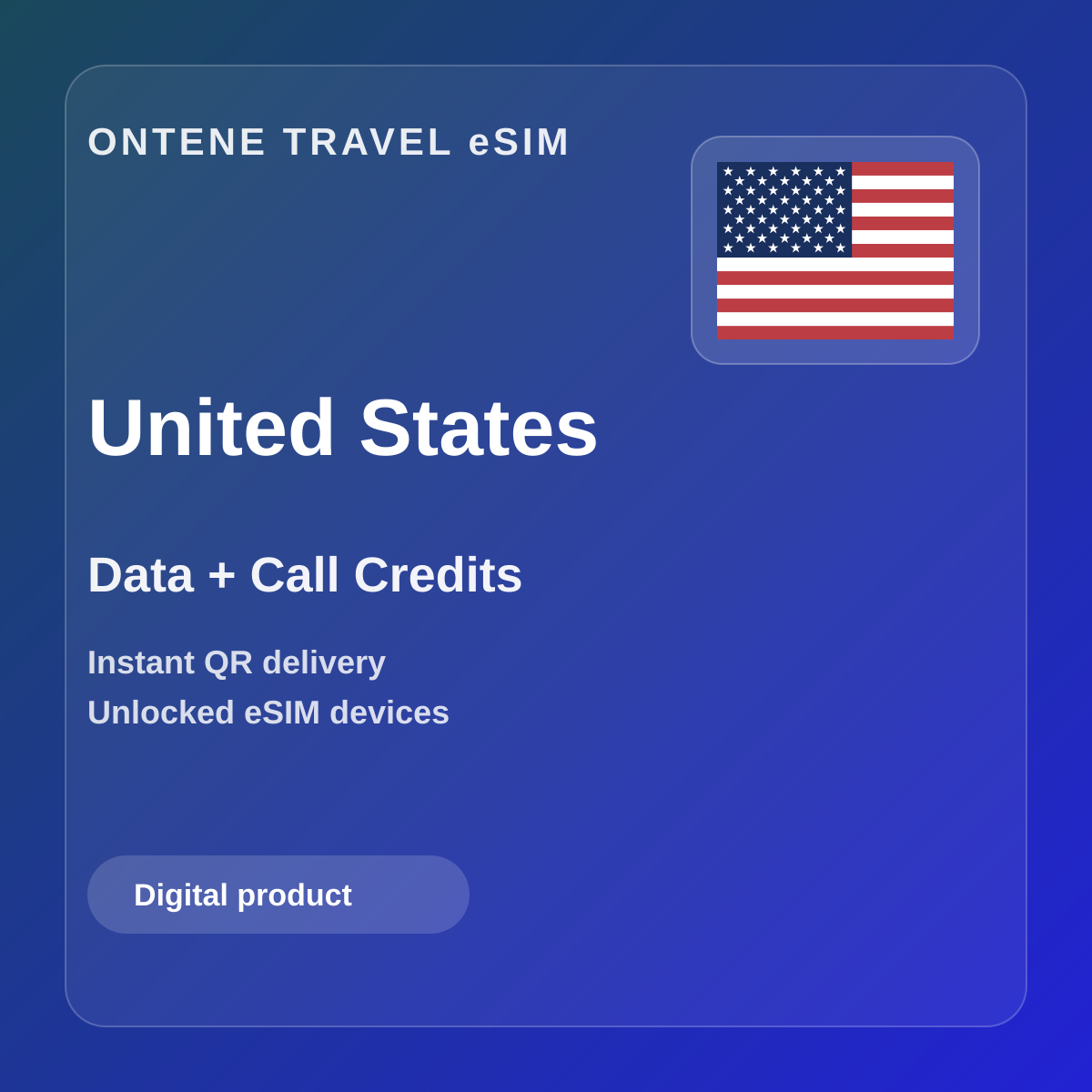 Ontene US travel eSIM cover